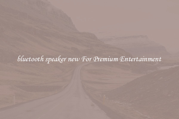 bluetooth speaker new For Premium Entertainment 