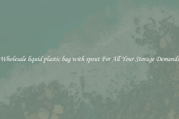 Wholesale liquid plastic bag with spout For All Your Storage Demands