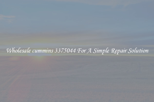 Wholesale cummins 3375044 For A Simple Repair Solution