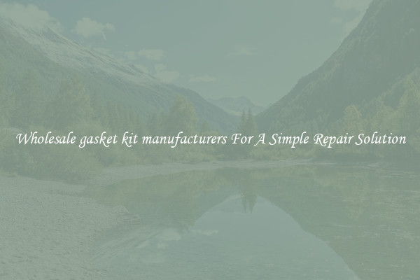 Wholesale gasket kit manufacturers For A Simple Repair Solution