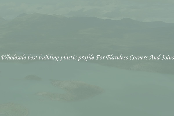 Wholesale best building plastic profile For Flawless Corners And Joins
