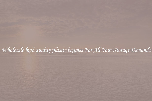 Wholesale high quality plastic baggies For All Your Storage Demands