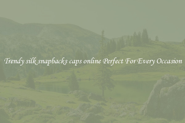 Trendy silk snapbacks caps online Perfect For Every Occasion