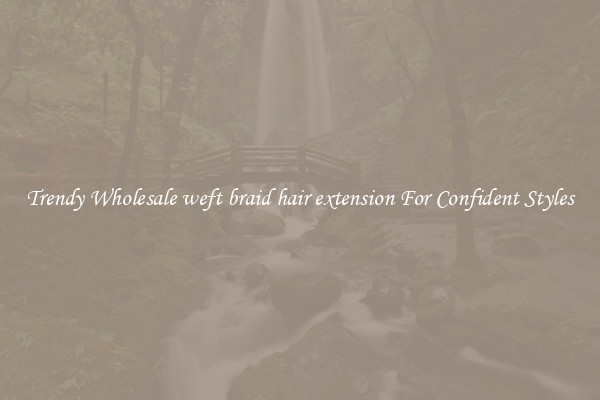 Trendy Wholesale weft braid hair extension For Confident Styles