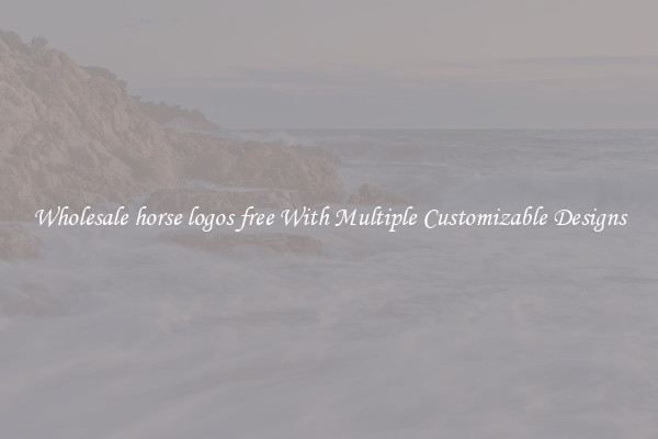 Wholesale horse logos free With Multiple Customizable Designs