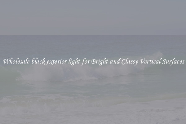 Wholesale black exterior light for Bright and Classy Vertical Surfaces