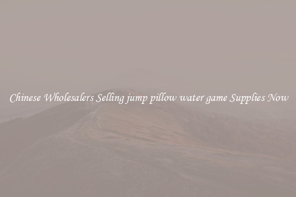 Chinese Wholesalers Selling jump pillow water game Supplies Now