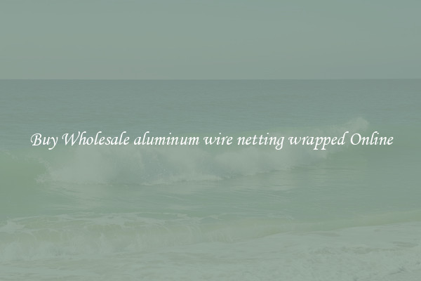 Buy Wholesale aluminum wire netting wrapped Online