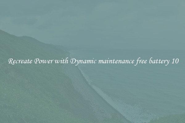 Recreate Power with Dynamic maintenance free battery 10