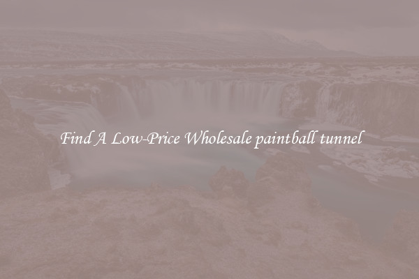 Find A Low-Price Wholesale paintball tunnel